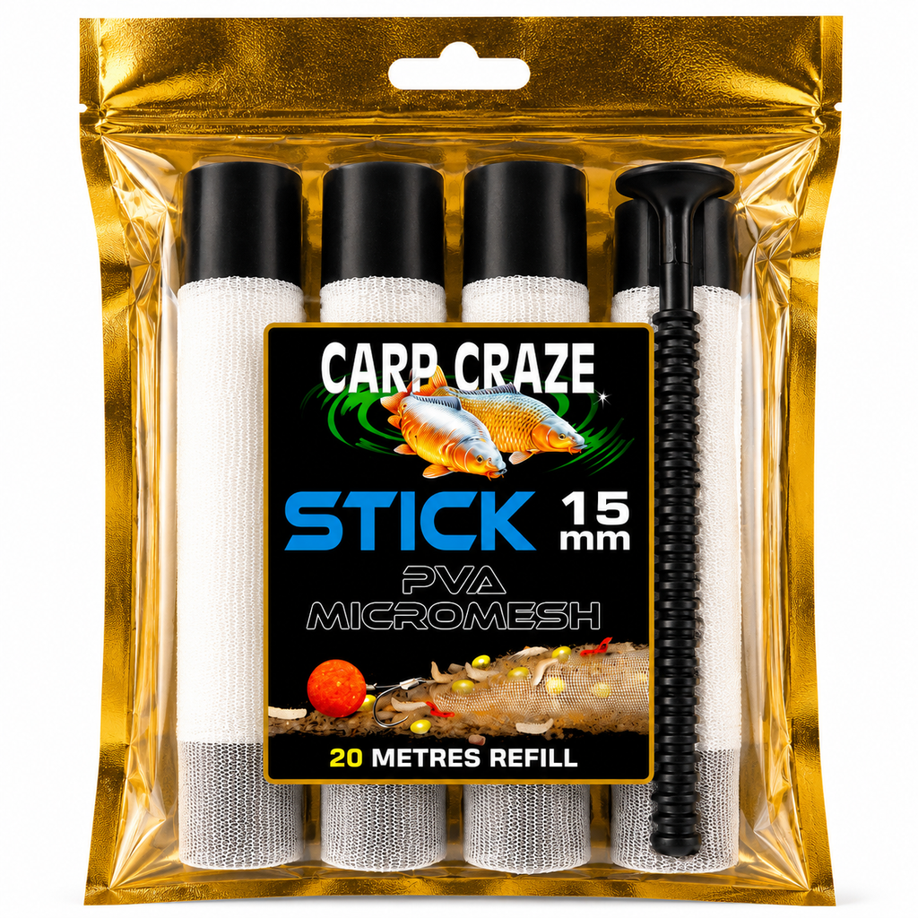 Carp Craze PVA Mesh Pre-Tubed Refills 20m Kit With Free Plunger