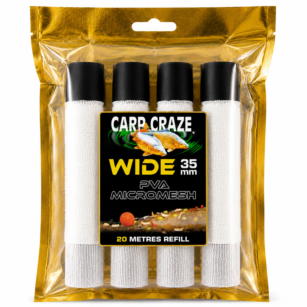 Carp Craze PVA Mesh Pre-Tubed Refills 20m Kit With Free Plunger