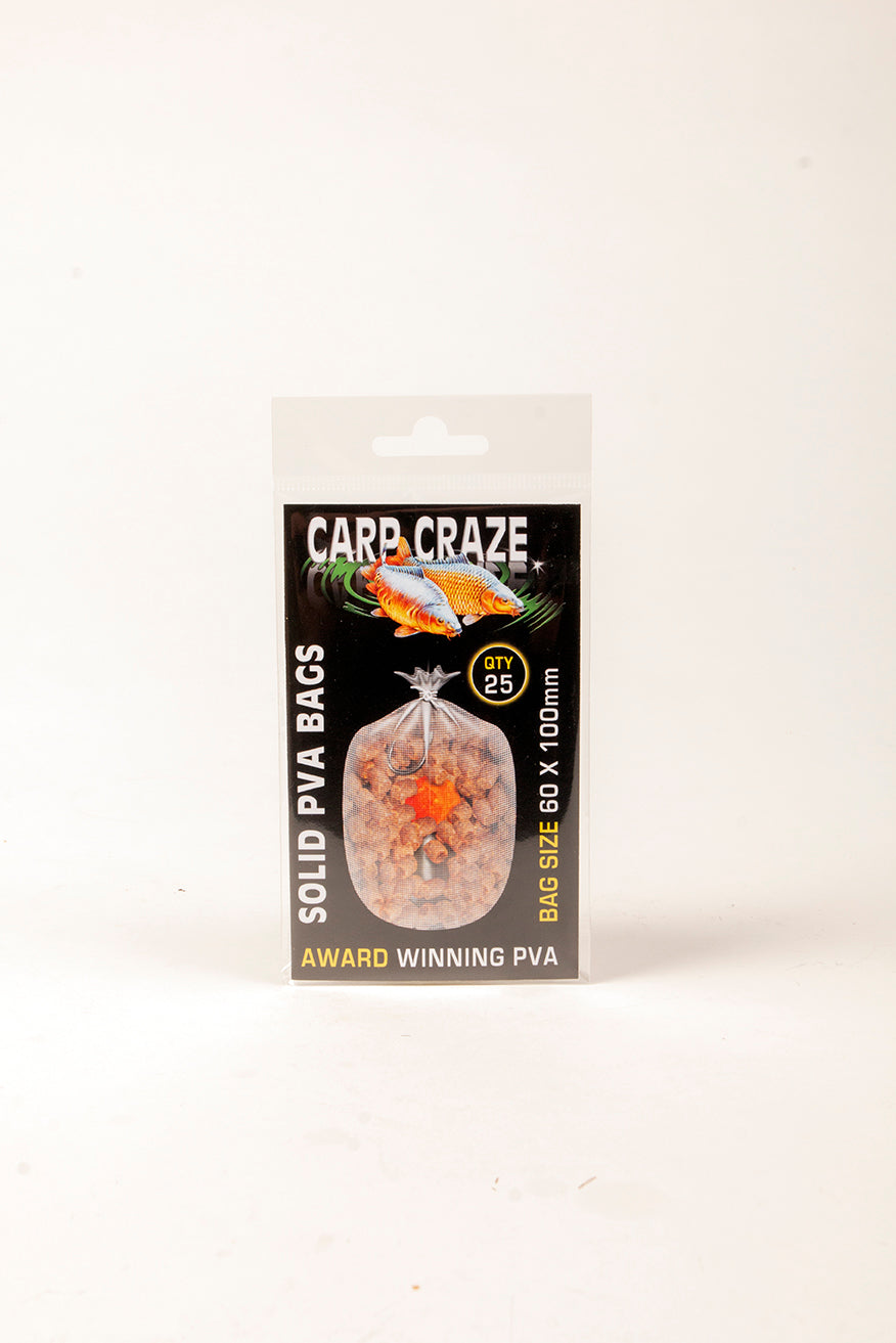 Carp Craze Pva Solid Film Bags 25 Pack